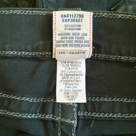True Religion World Tour Casey Supper Skinny Dark Green Jeans Size 24 NWT $198 - Picture 7 of 10